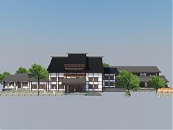 川派游客接待中心建筑SU模型