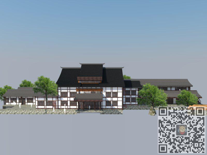 川派游客接待中心建筑SU模型
