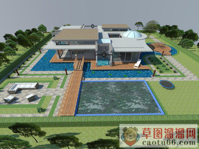 现代别墅室内SU模型