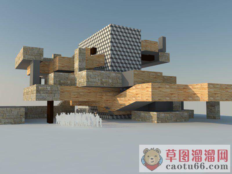 博物馆建筑SU模型