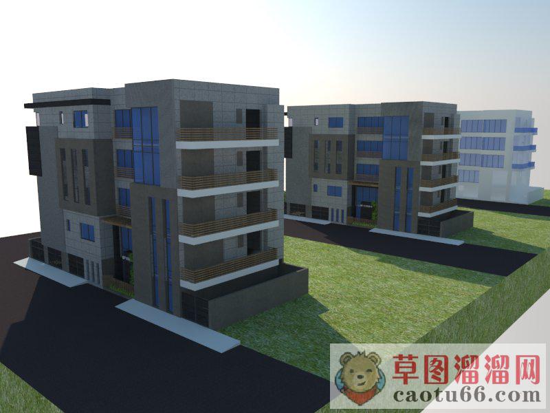 公寓住宅低层SU模型