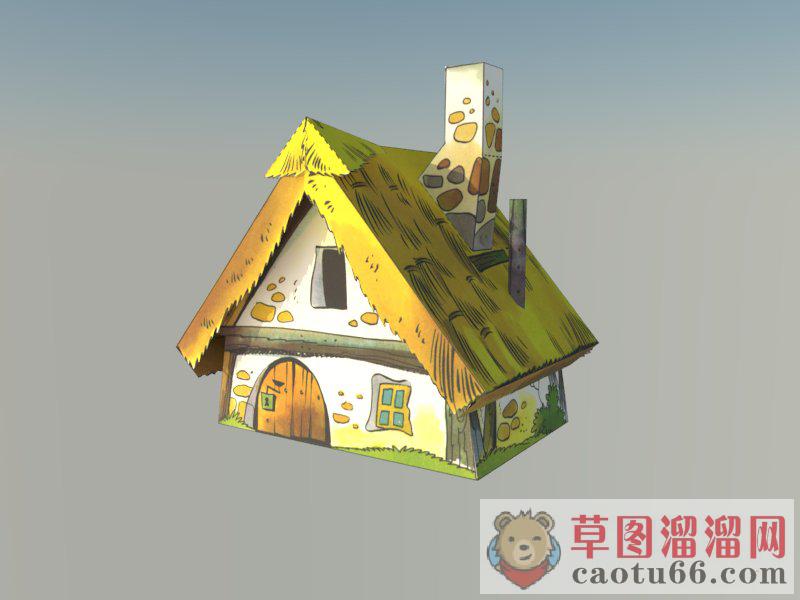 漫画纸屋SU模型
