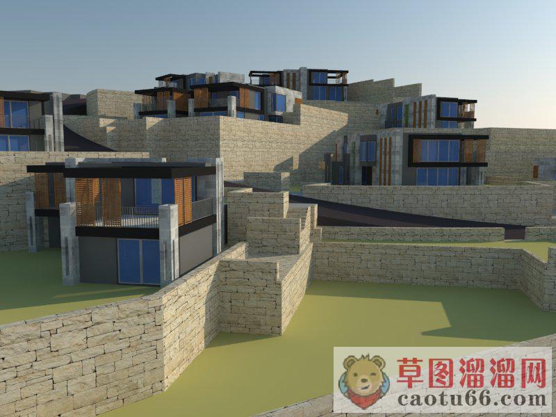 半坡别墅SU模型