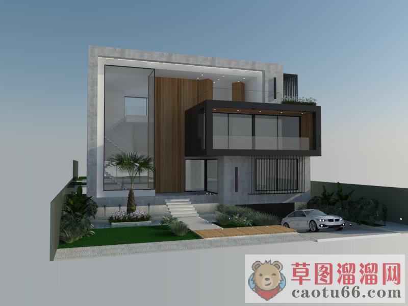 集装箱别墅住宅SU模型