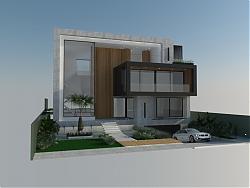 集装箱别墅住宅SU模型