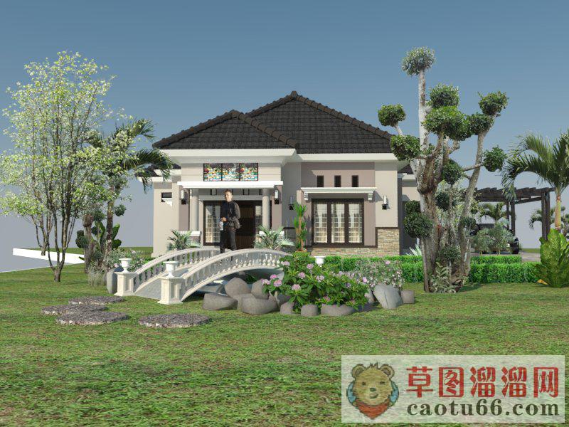 别墅平房住宅SU模型