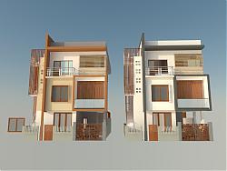 现代别墅建筑SU模型