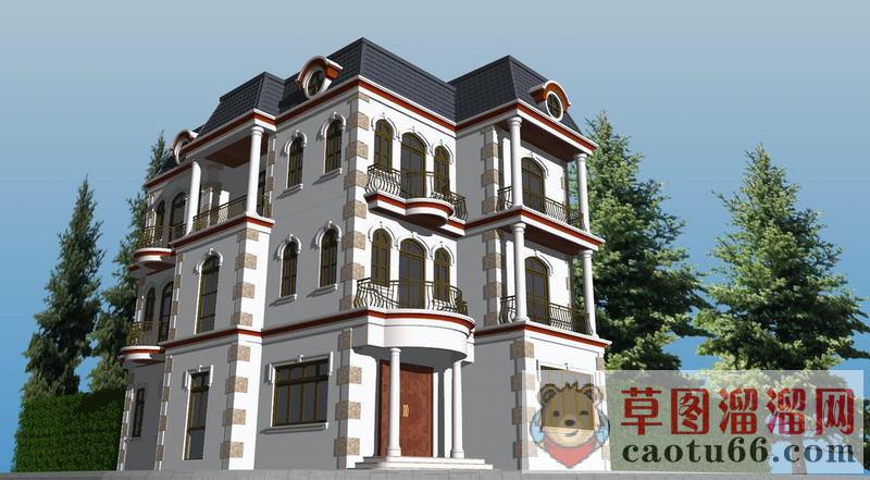 特伦佳别墅建筑SU模型