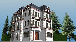 特伦佳别墅建筑SU模型