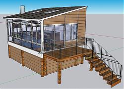 阳光房屋子木屋SU模型