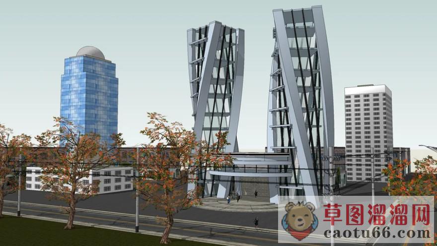 抽象建筑SU模型