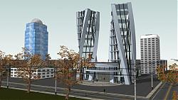 抽象建筑SU模型
