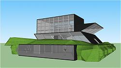 博物馆玻璃建筑SU模型