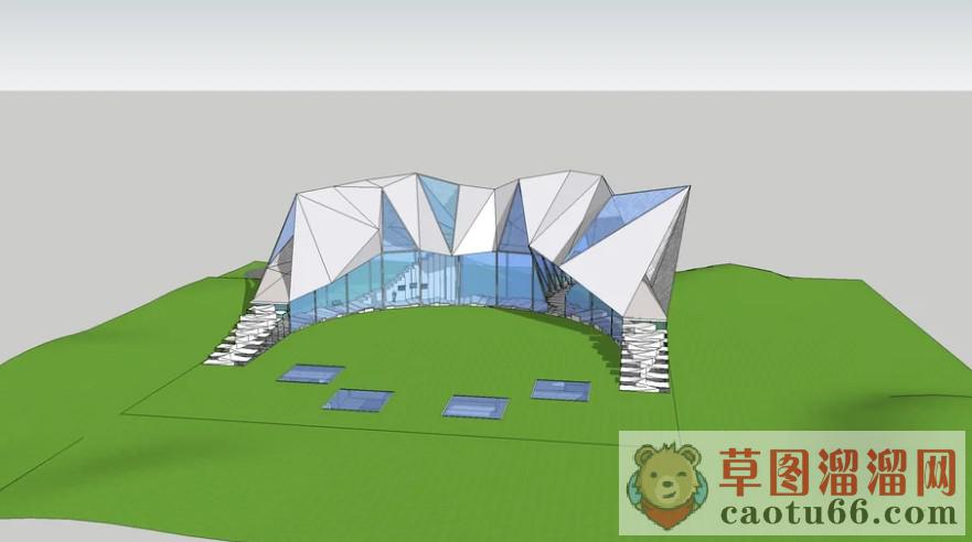 创意工作室建筑SU模型