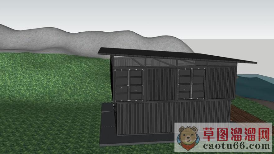 集装箱建筑SU模型