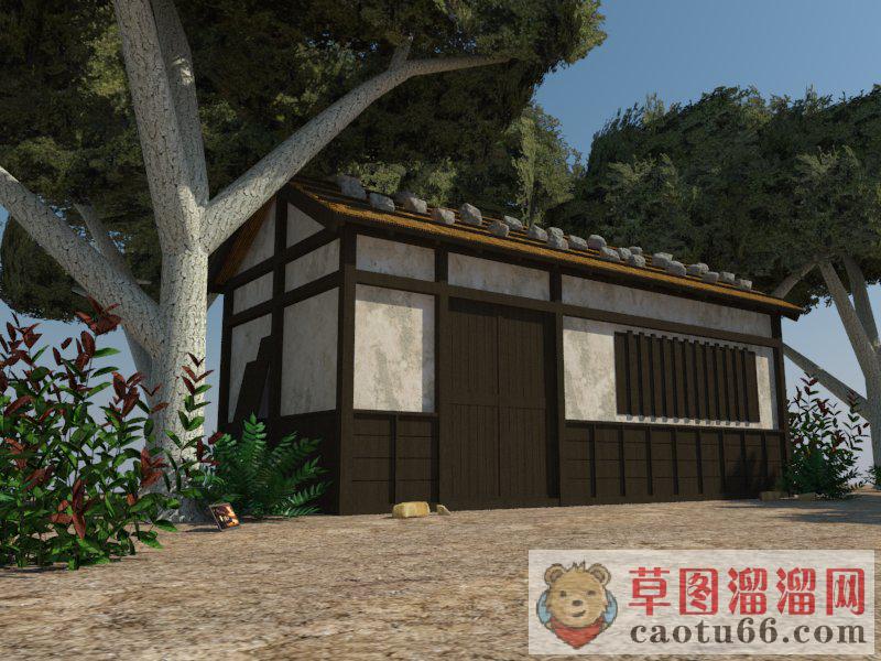 日式木屋小屋SU模型