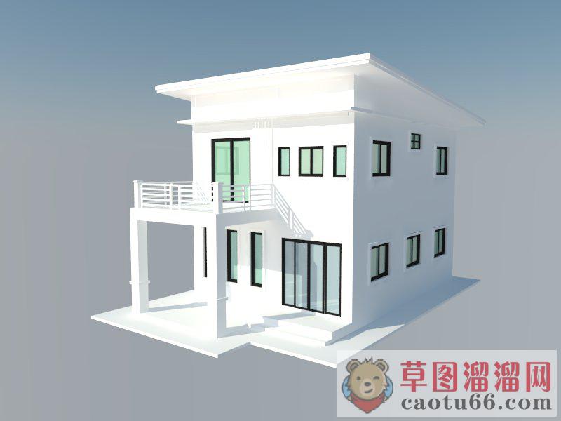 现代农村别墅SU模型