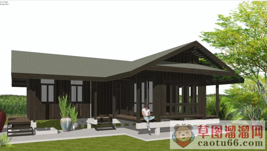 泰式木屋房屋SU模型