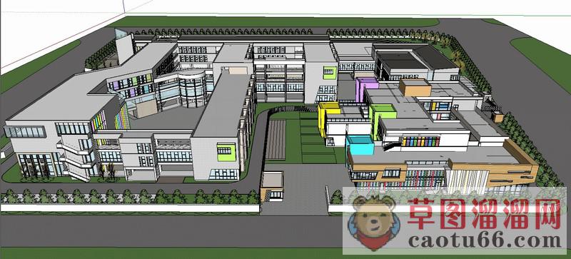 学校建筑SU模型