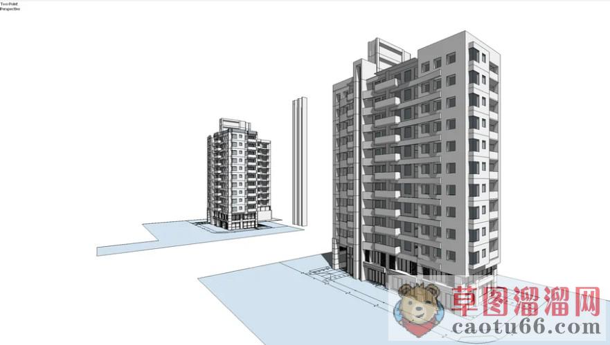 公寓建筑住宅SU模型