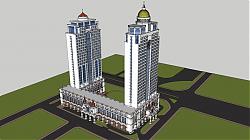 欧式酒店建筑SU模型