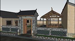 乡村农村建筑SU模型