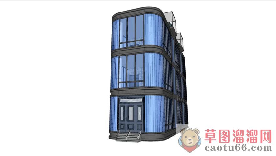 欧式酒店建筑SU模型