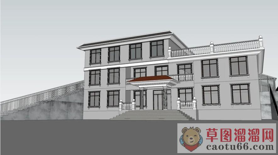 农村别墅建筑SU模型