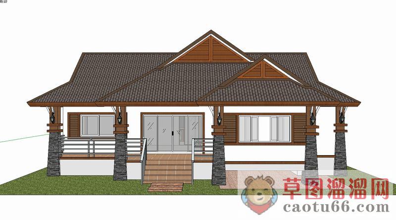 泰式木屋住宅SU模型