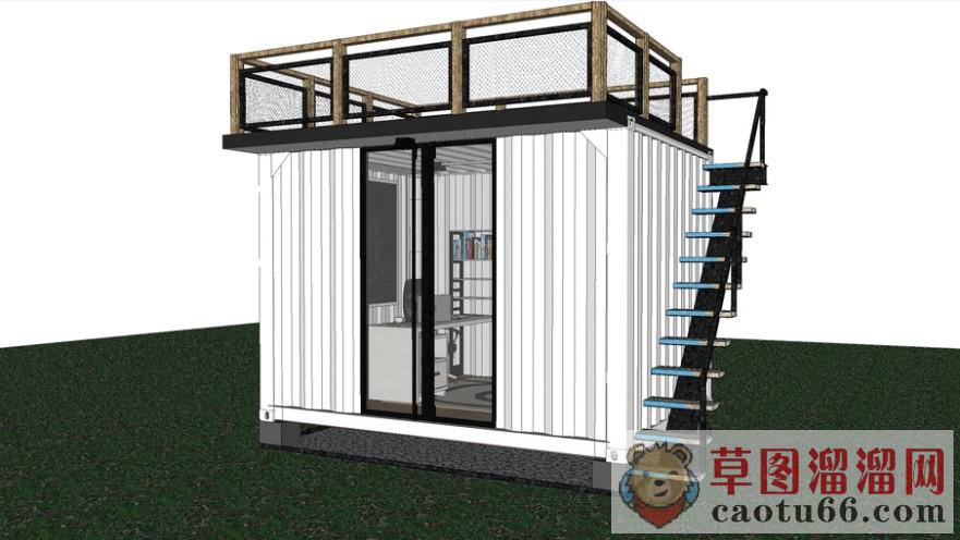 集装箱工作室SU模型