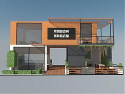 集装箱咖啡店SU模型