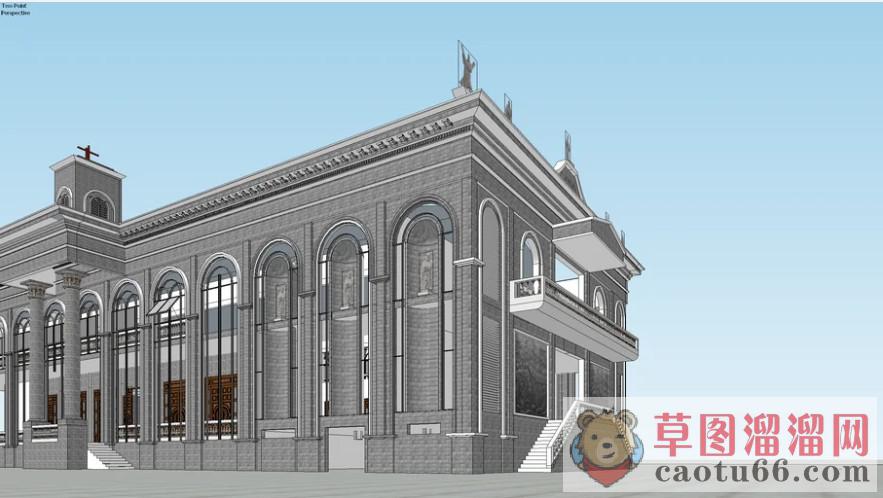 教堂建筑SU模型