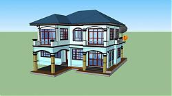 地中海别墅建筑SU模型
