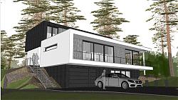 现代景观住宅SU模型