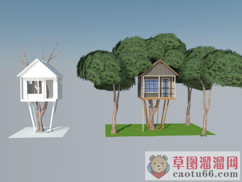 树屋SU模型