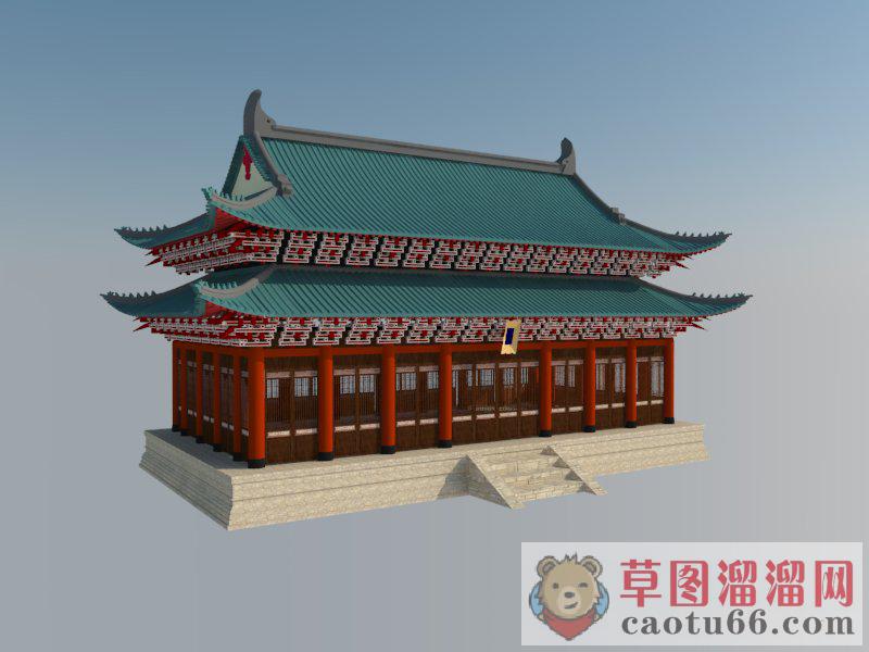 秦朝建筑SU模型