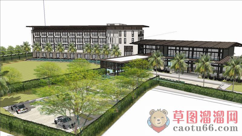 东南亚三星级酒店SU模型
