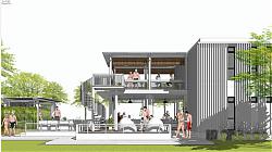 两层高档咖啡店SU模型