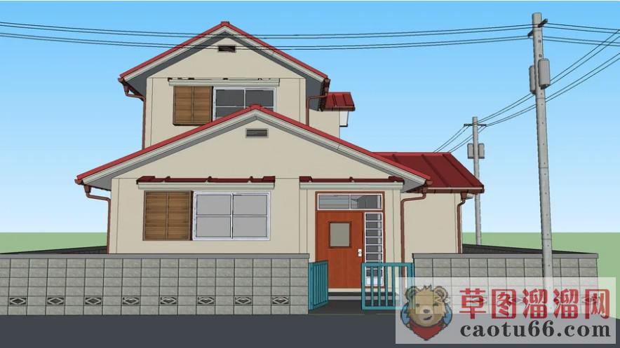 日本哆啦A梦的家野比大雄的家SU模型