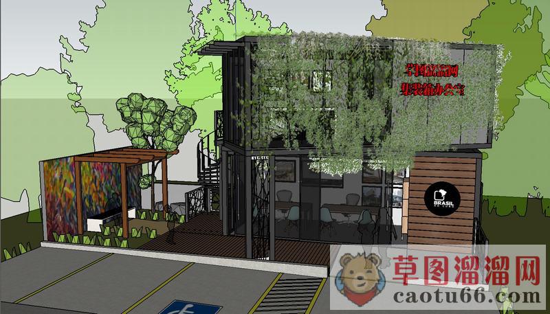集装箱小型办公室SU模型