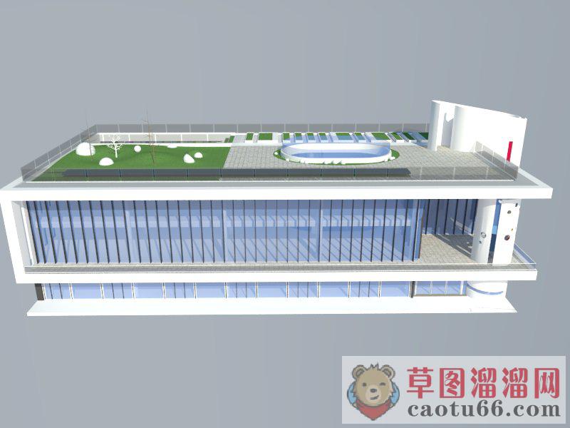 幼儿园建筑屋顶花园SU模型