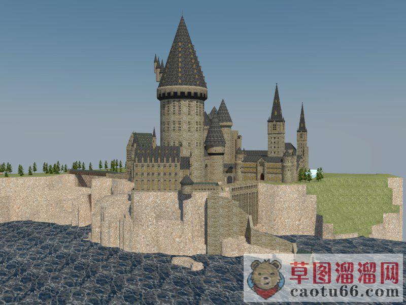 欧式城堡建筑SU模型