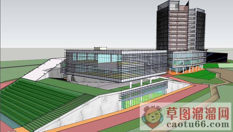 学校建筑楼SU模型