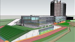 学校建筑楼SU模型