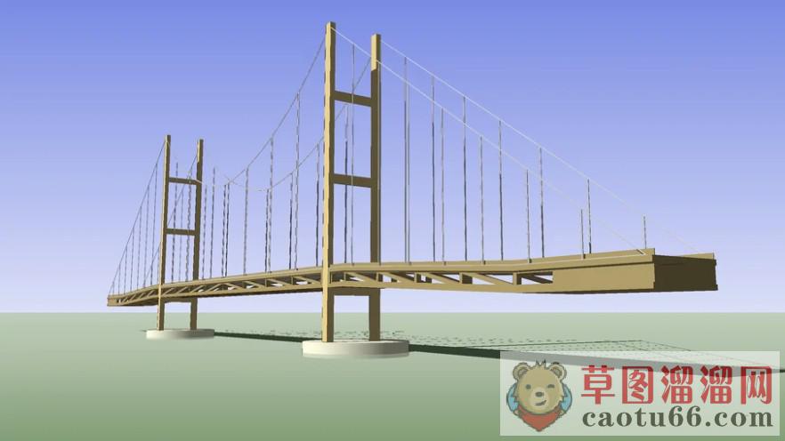 大桥桥梁建筑SU模型