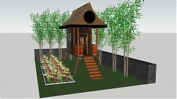 花坛花圃泰式SU模型