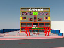 商业建筑学校SU模型