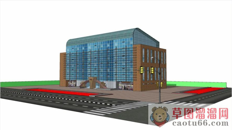 欧式商业综合体建筑SU模型