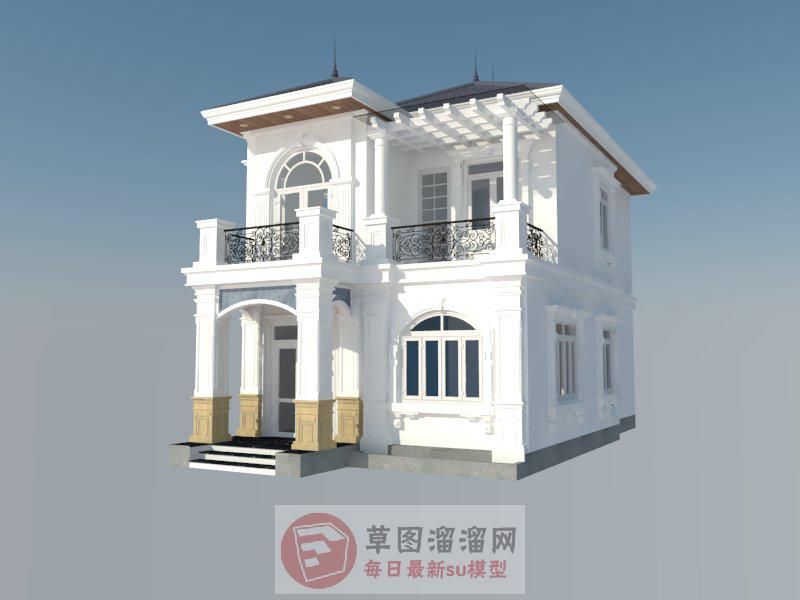 欧式两层别墅SU模型