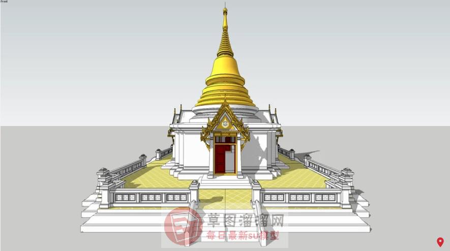 泰国寺庙建筑SU模型